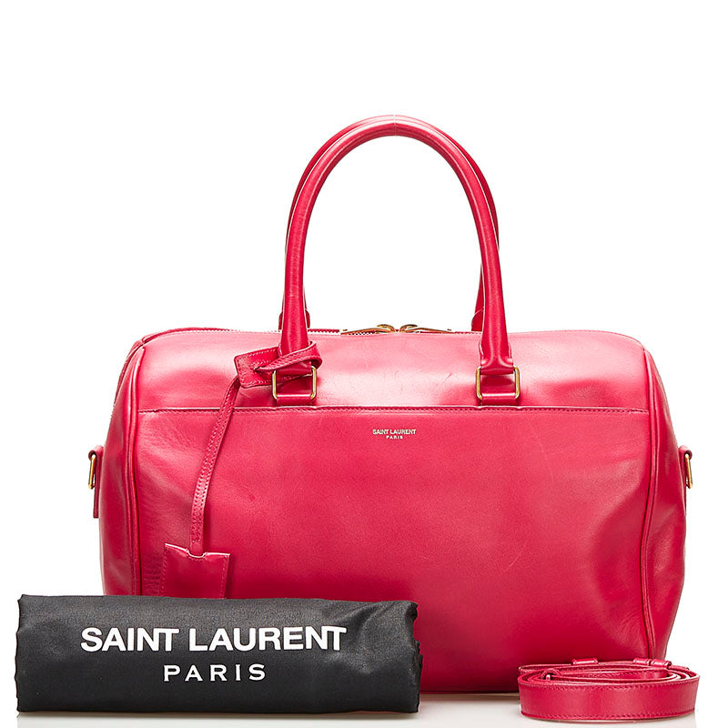 サンローラン クラシック ダッフル6 ハンドバッグ ショルダーバッグ 2WAY 322049 ピンク レザー レディース SAINT LAURENT 【中古】