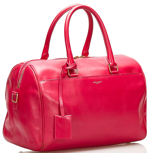 サンローラン クラシック ダッフル6 ハンドバッグ ショルダーバッグ 2WAY 322049 ピンク レザー レディース SAINT LAURENT 【中古】