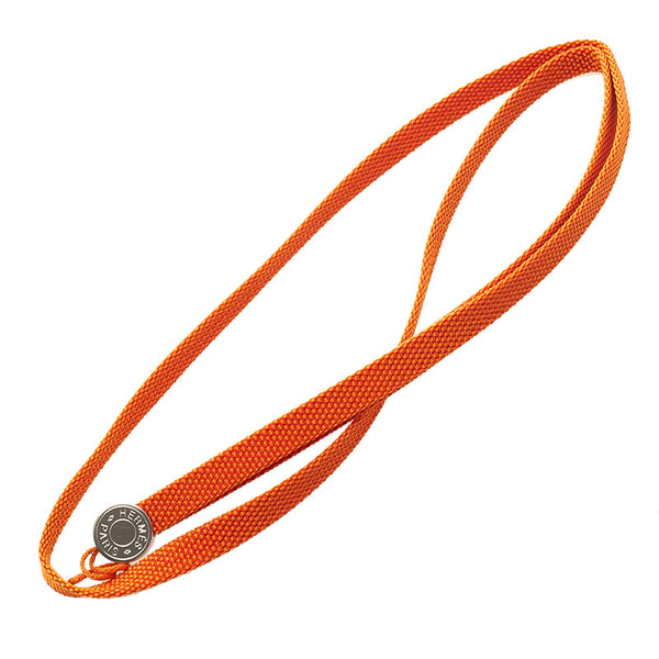 エルメス セリエ ストラップ オレンジ キャンバス メタル レディース HERMES 【中古】