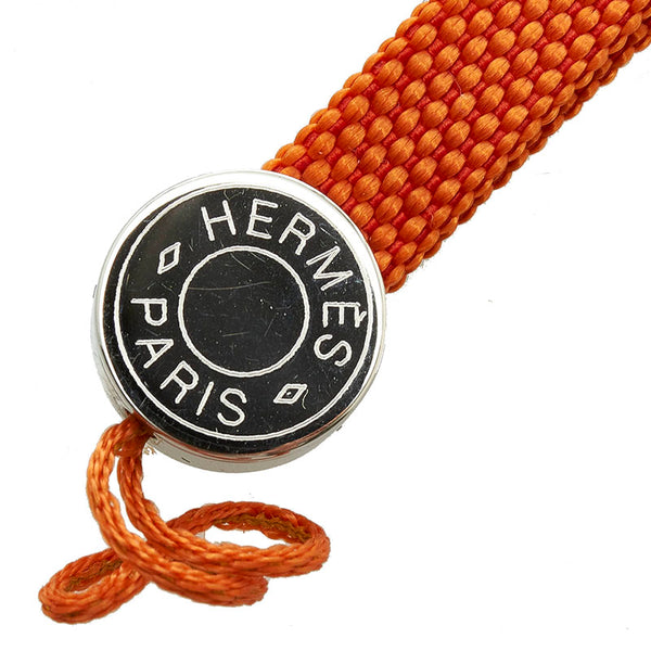 エルメス セリエ ストラップ オレンジ キャンバス メタル レディース HERMES 【中古】