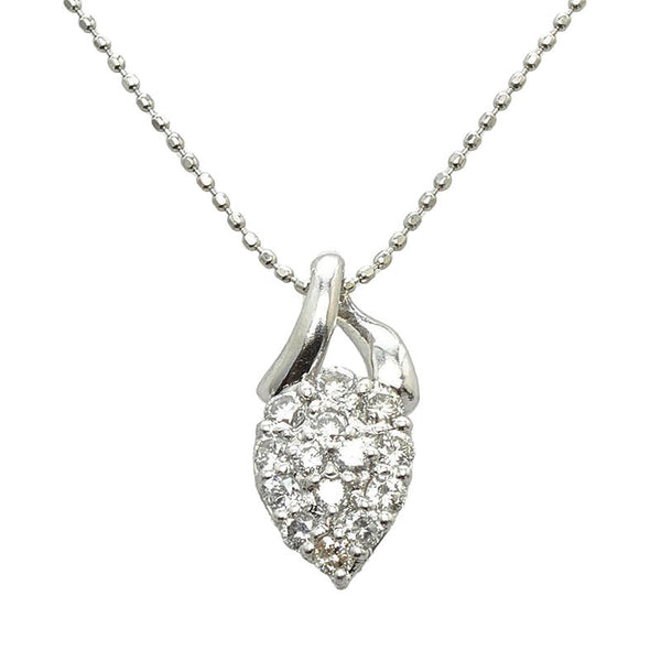 Pt900 プラチナ Pt850 プラチナ ダイヤ0.50ct ネックレス レディース 【中古】