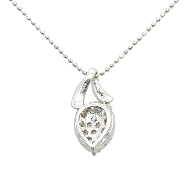 Pt900 プラチナ Pt850 プラチナ ダイヤ0.50ct ネックレス レディース 【中古】