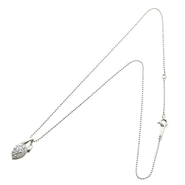 Pt900 プラチナ Pt850 プラチナ ダイヤ0.50ct ネックレス レディース 【中古】