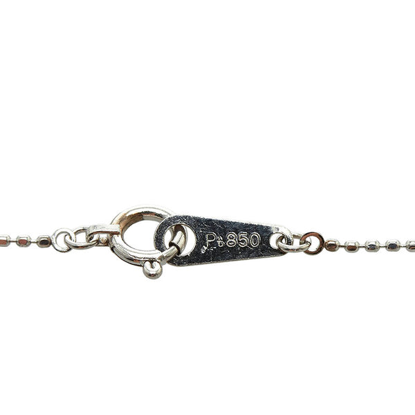 Pt900 プラチナ Pt850 プラチナ ダイヤ0.50ct ネックレス レディース 【中古】
