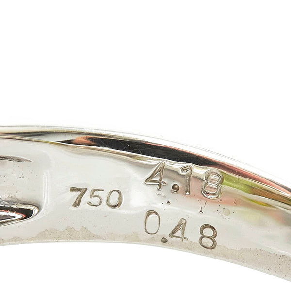 タサキ K18WG ホワイトゴールド ペリドット4.18ct ダイヤ0.48ct リング 指輪 レディース TASAKI 14号 【中古】