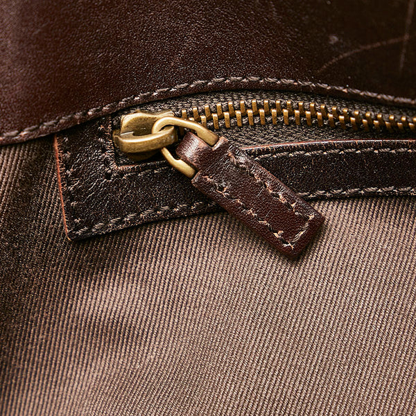 グッチ GGキャンバス ハンドバッグ トートバッグ 106251 ブラウン キャンバス レザー レディース GUCCI 【中古】