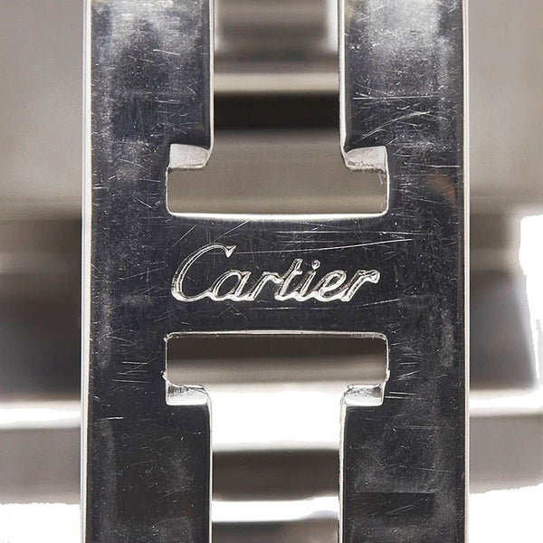 カルティエ パシャC デイト 腕時計 W31076M7 自動巻き(手巻付き) ブラック文字盤 ステンレススチール メンズ CARTIER 【中古】