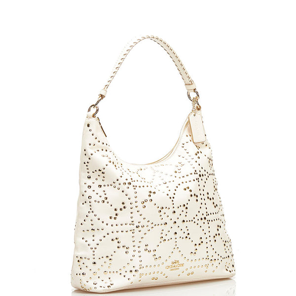 コーチ ハンドバッグ ショルダーバッグ 2WAY ホワイト レザー レディース COACH 【中古】