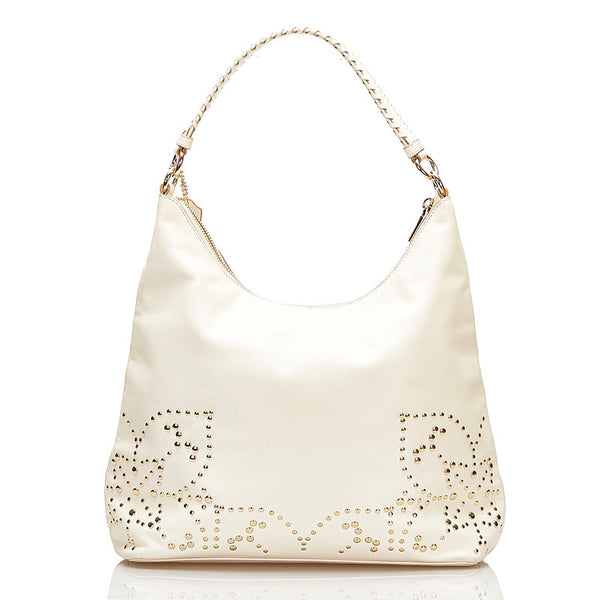 コーチ ハンドバッグ ショルダーバッグ 2WAY ホワイト レザー レディース COACH 【中古】