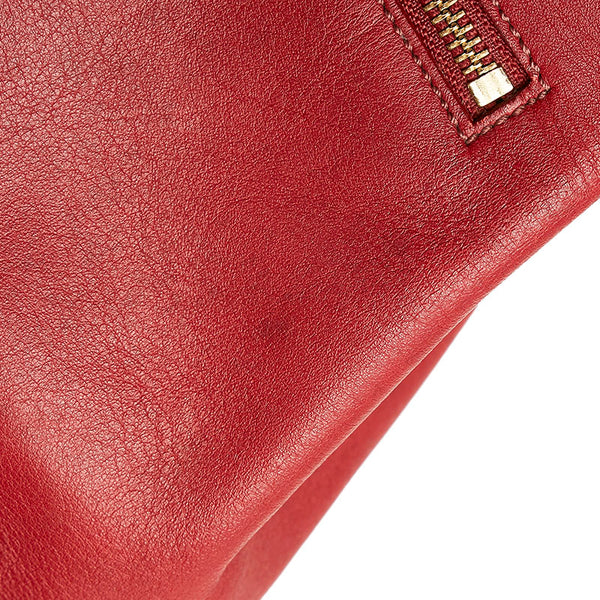 コーチ リュック デイパック 9858 レッド レザー レディース COACH 【中古】