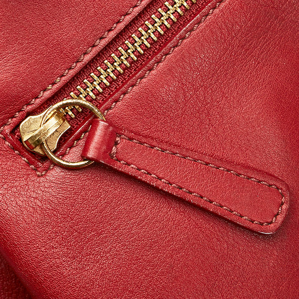 コーチ リュック デイパック 9858 レッド レザー レディース COACH 【中古】