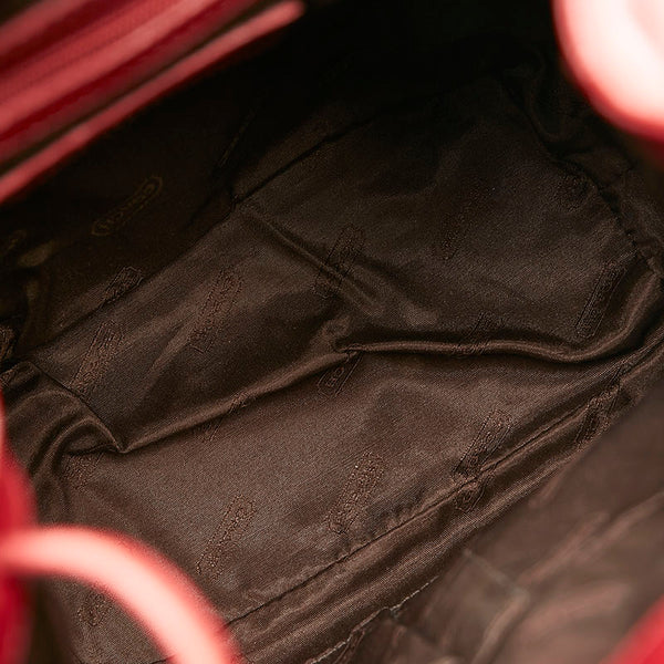 コーチ リュック デイパック 9858 レッド レザー レディース COACH 【中古】