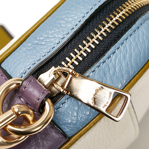 コーチ 斜め掛け ショルダーバッグ ホワイト パープル ブルー レザー レディース COACH 【中古】