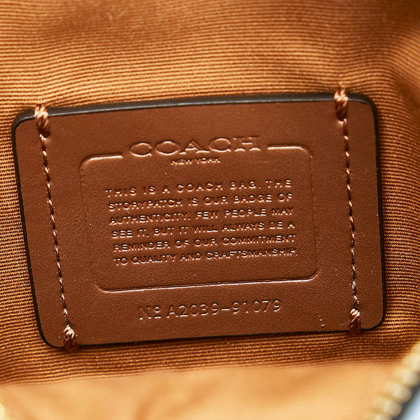コーチ 斜め掛け ショルダーバッグ ホワイト パープル ブルー レザー レディース COACH 【中古】