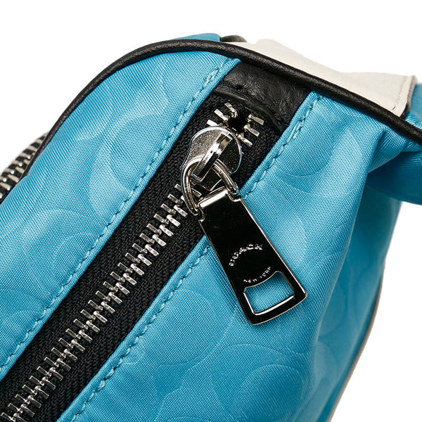 コーチ ボディバッグ ウエストバッグ C2047 ピンク ブルー レザー ナイロン レディース COACH 【中古】