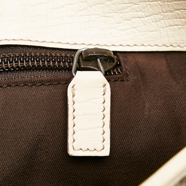 グッチ GGスプリーム トートバッグ ショルダーバッグ 114595 ベージュ アイボリー PVC レザー レディース GUCCI 【中古】