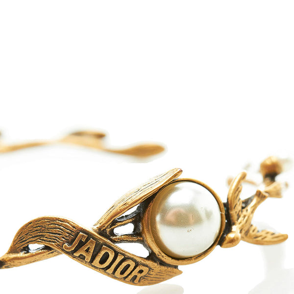 ディオール ジャディオール パール バングル ゴールド メッキ レディース Dior 【中古】