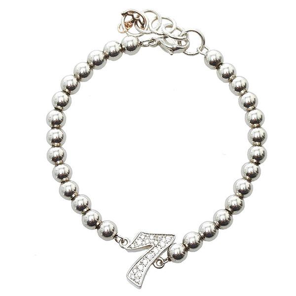 ガガ ミラノ ラインストーン ナンバー ブレスレット シルバー メタル レディース Gaga Milano 【中古】