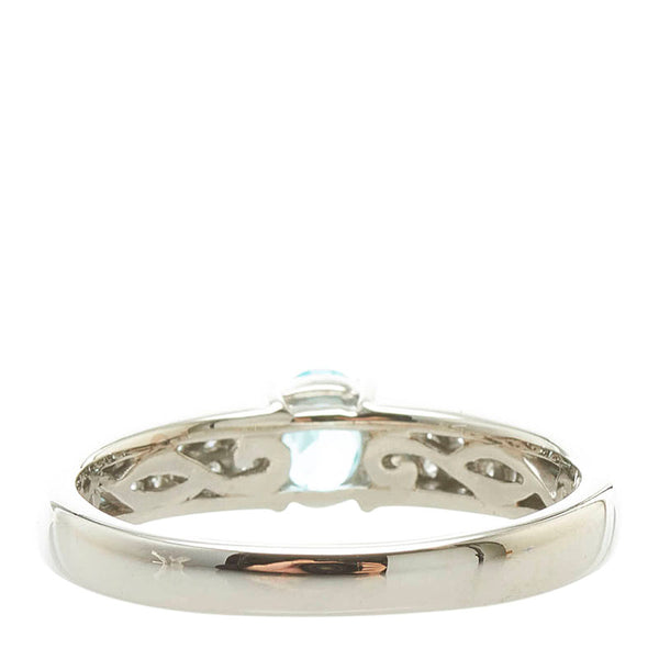 Pt900 プラチナ パライバトルマリン0.31ct ダイヤ0.14ct リング 指輪 レディース 13.5号 【中古】