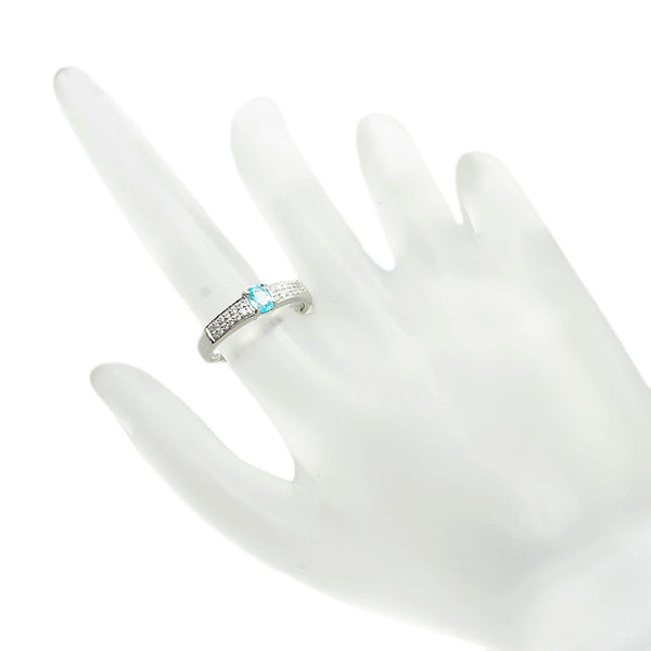 Pt900 プラチナ パライバトルマリン0.31ct ダイヤ0.14ct リング 指輪 レディース 13.5号 【中古】