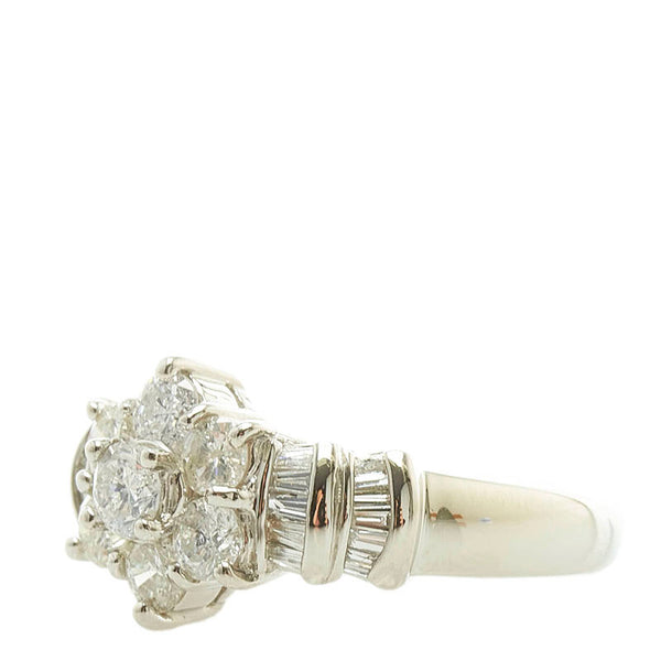 Pt900 プラチナ ダイヤ1.00ct リング 指輪 レディース 9号 【中古】