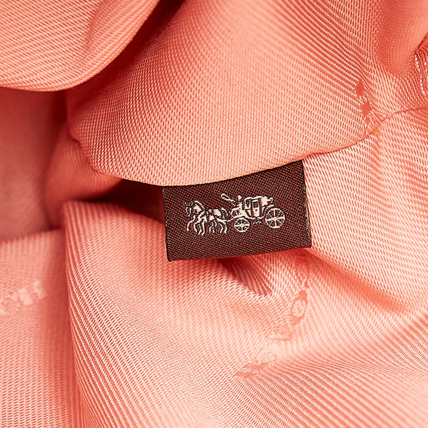 コーチ ハンドバッグ ショルダーバッグ サーモンピンク レザー レディース COACH 【中古】