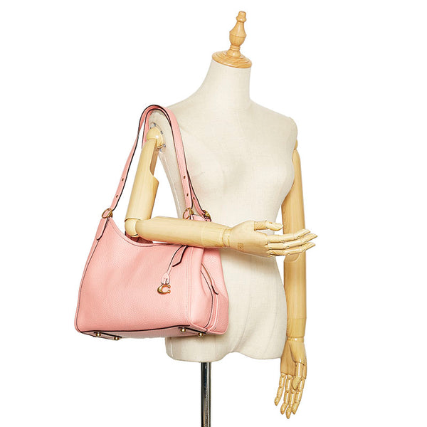 コーチ ハンドバッグ ショルダーバッグ サーモンピンク レザー レディース COACH 【中古】