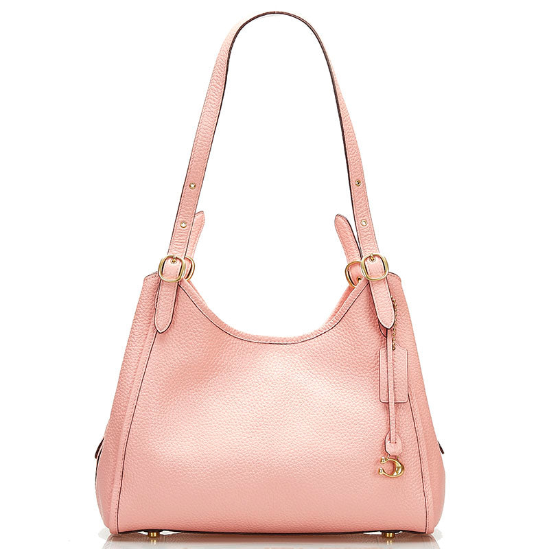 コーチ ハンドバッグ ショルダーバッグ サーモンピンク レザー レディース COACH 【中古】