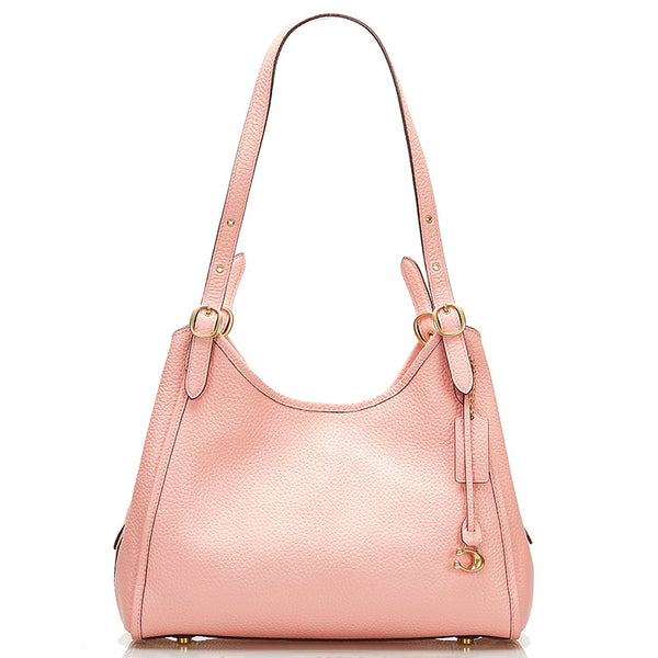 コーチ ハンドバッグ ショルダーバッグ サーモンピンク レザー レディース COACH 【中古】