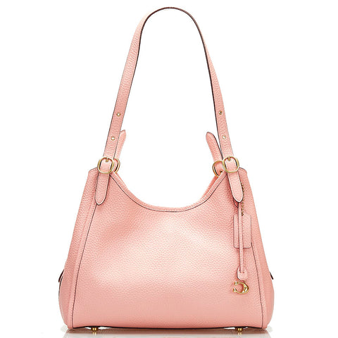 コーチ ハンドバッグ ショルダーバッグ サーモンピンク レザー レディース COACH 【中古】