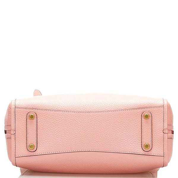 コーチ ハンドバッグ ショルダーバッグ サーモンピンク レザー レディース COACH 【中古】