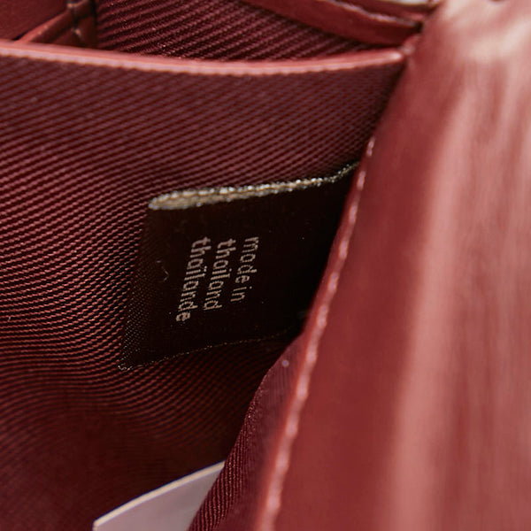 コーチ スタッズ 長財布 ピンク レザー レディース COACH 【中古】