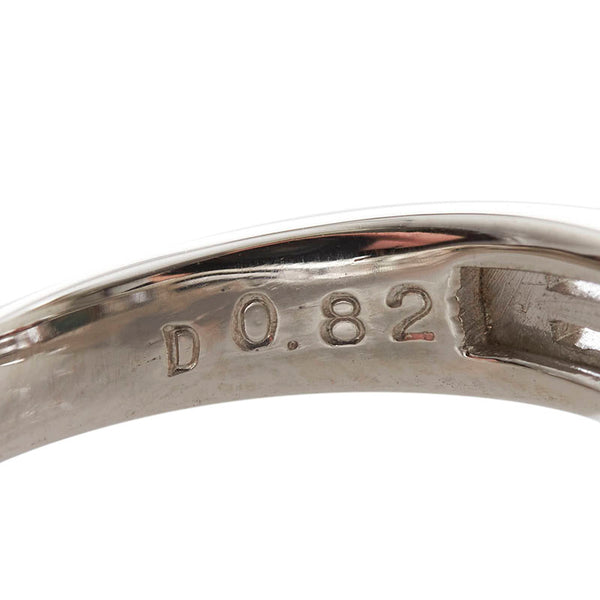 Pt900 プラチナ ブラックオパール1.27ct ダイヤ0.82ct カボションカット リング 指輪 レディース 10.5号 【中古】
