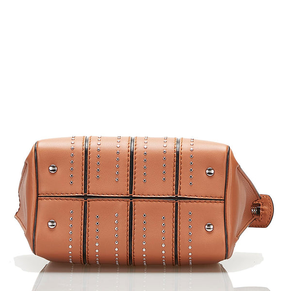 トッズ セラ スタッズ ハンドバッグ ショルダーバッグ 2WAY ブラウン レザー レディース TOD’S 【中古】