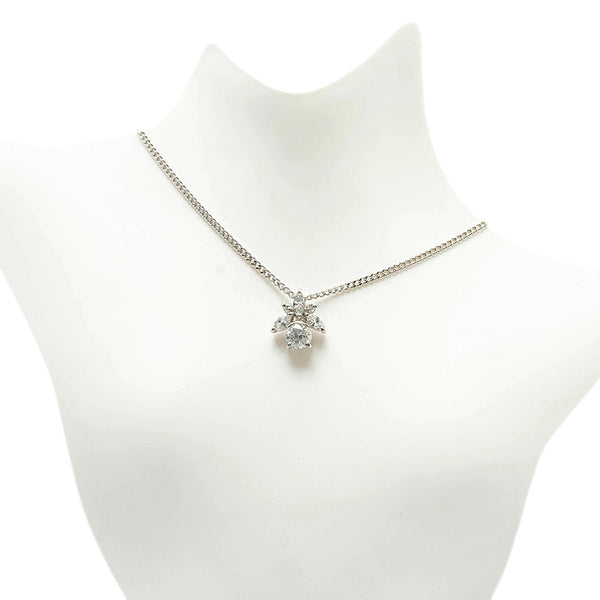 Pt900 プラチナ Pt850 プラチナ ダイヤ0.506ct ダイヤ0.30ct ネックレス ペンダント レディース 【中古】