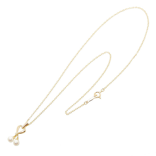 ミキモト K18YG イエローゴールド アコヤパール4mm ネックレス ペンダント レディース MIKIMOTO 【中古】