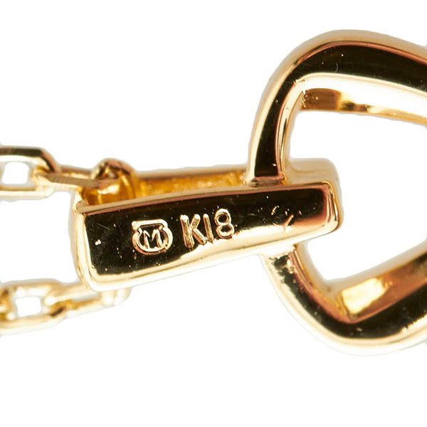 ミキモト K18YG イエローゴールド アコヤパール4mm ネックレス ペンダント レディース MIKIMOTO 【中古】