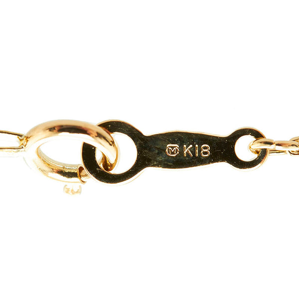 ミキモト K18YG イエローゴールド アコヤパール4mm ネックレス ペンダント レディース MIKIMOTO 【中古】