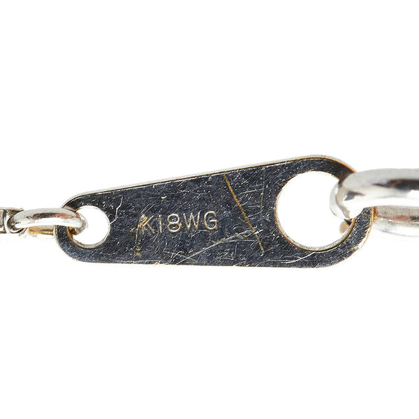 Pt900 プラチナ K18WG ホワイトゴールド ペアシェイプダイヤ1.008ct ダイヤ0.325ct ネックレス ペンダント レディース 【中古】