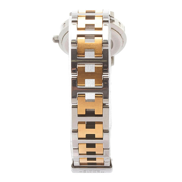 エルメス クリッパー 腕時計 CL4.220 クオーツ ブラック文字盤 ステンレススチール レディース HERMES 【中古】