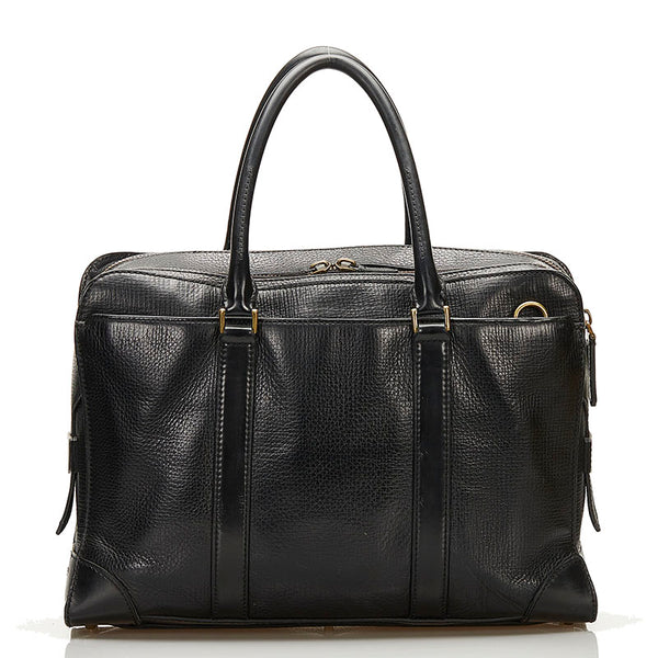 コーチ ビジネスバッグ ブリーフケース ショルダーバッグ 2WAY ブラック レザー メンズ COACH 【中古】