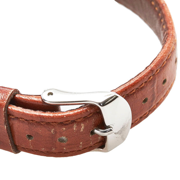 カルティエ マスト21 ヴァンティアン ベルト（社外品） 腕時計 W10073R6 クオーツ シルバー文字盤 ステンレススチール レザー レディース CARTIER 【中古】