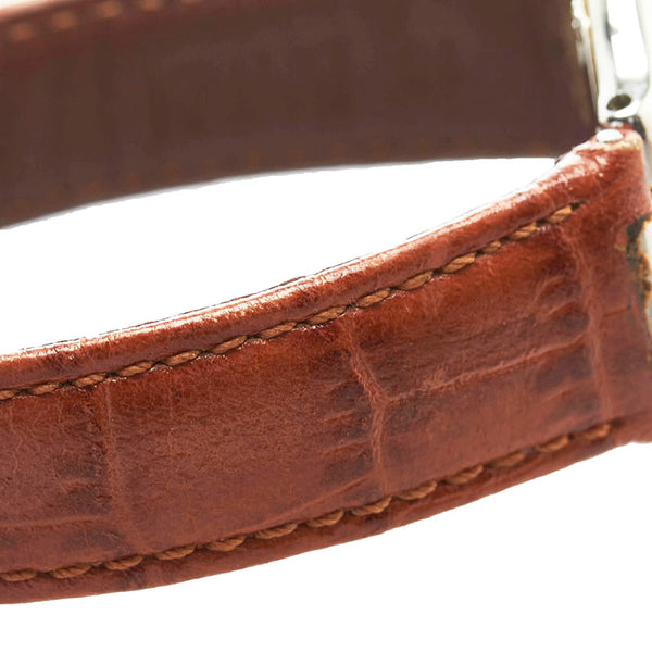 カルティエ マスト21 ヴァンティアン ベルト（社外品） 腕時計 W10073R6 クオーツ シルバー文字盤 ステンレススチール レザー レディース CARTIER 【中古】