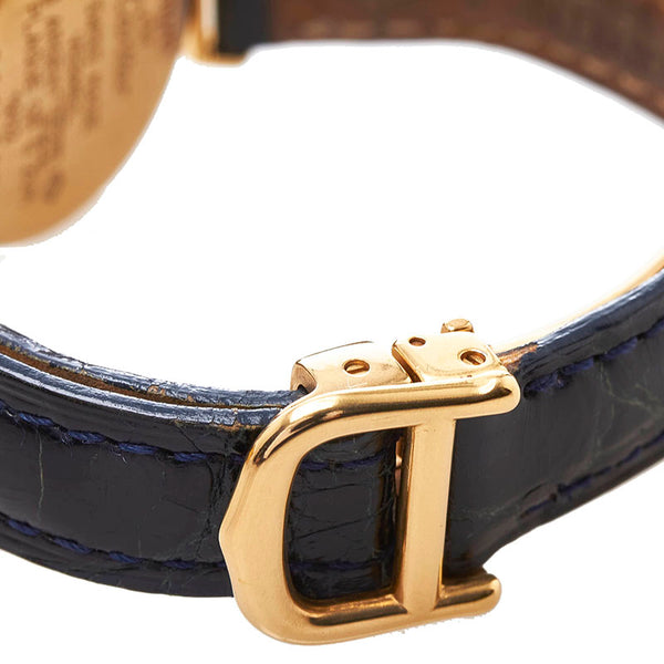 カルティエ マストコリゼ  ヴェルメイユ 腕時計 クオーツ アイボリー文字盤 SV925 シルバー レザー レディース CARTIER 【中古】