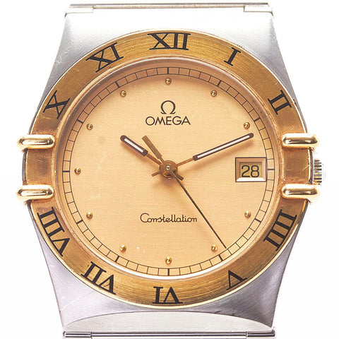 オメガ コンステレーション 腕時計 クオーツ ゴールド文字盤 ステンレススチール メンズ OMEGA 【中古】