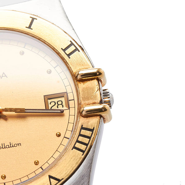 オメガ コンステレーション 腕時計 クオーツ ゴールド文字盤 ステンレススチール メンズ OMEGA 【中古】