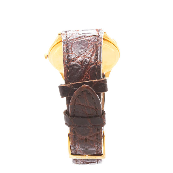 バーバリー 腕時計 クオーツ アイボリー文字盤 レザー メンズ BURBERRY 【中古】