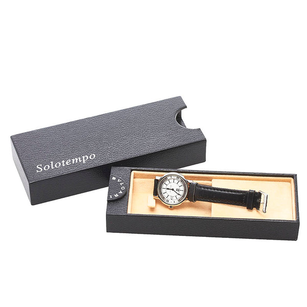 ブルガリ ソロテンポ 腕時計 ST29S クオーツ ホワイト文字盤 ステンレススチール レザーベルト レディース BVLGARI 【中古】