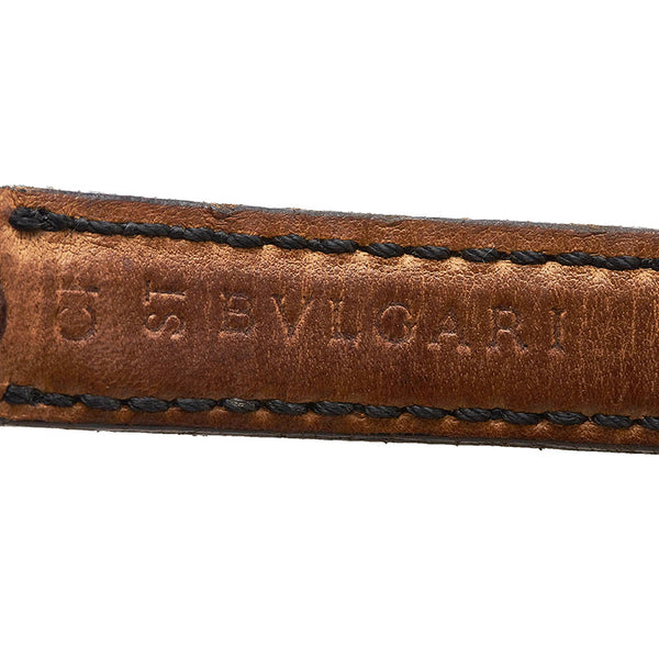 ブルガリ ソロテンポ 腕時計 ST29S クオーツ ホワイト文字盤 ステンレススチール レザーベルト レディース BVLGARI 【中古】
