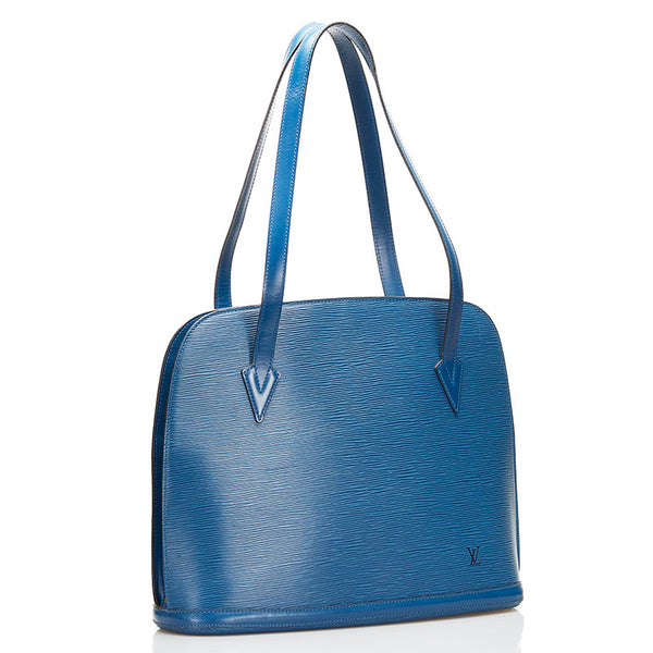 ルイ ヴィトン エピ リュサック ショルダーバッグ トートバッグ M52285 トレドブルー レザー レディース LOUIS VUITTON 【中古】